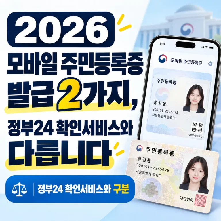 모바일 주민등록증 발급 안내