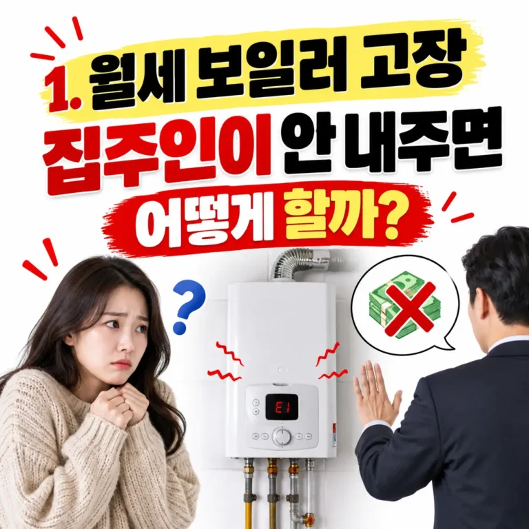 보일러 고장 월세면 집주인이 안내준다면