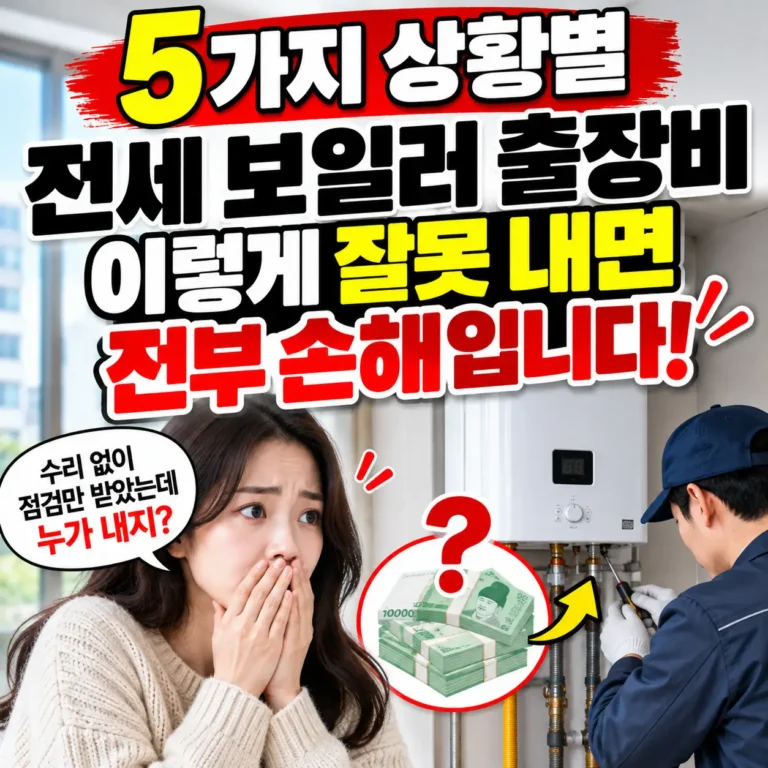 전세 보일러 출장비 손해 안보는 법